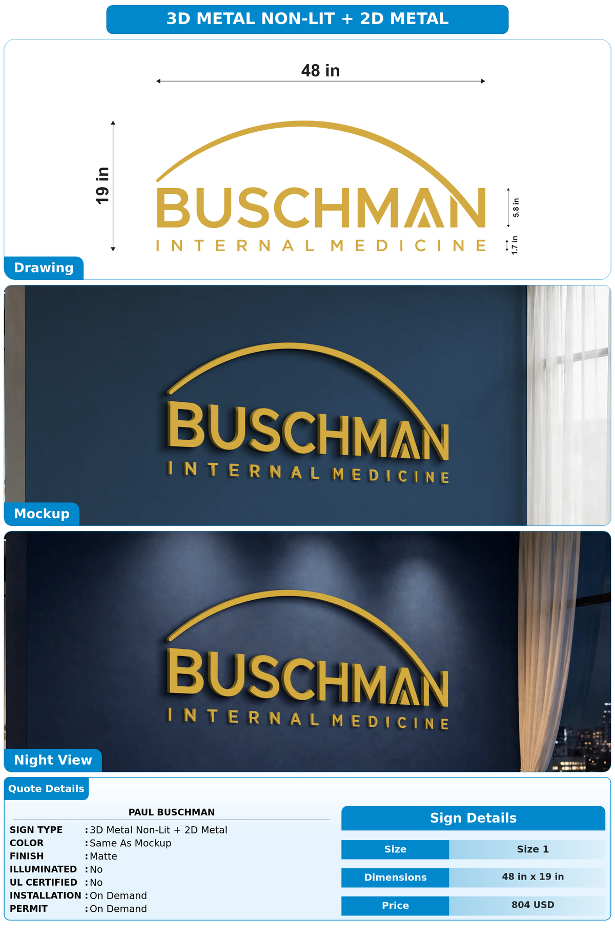 CUSTOM MOCKUP SIGN FOR Paul Buschman