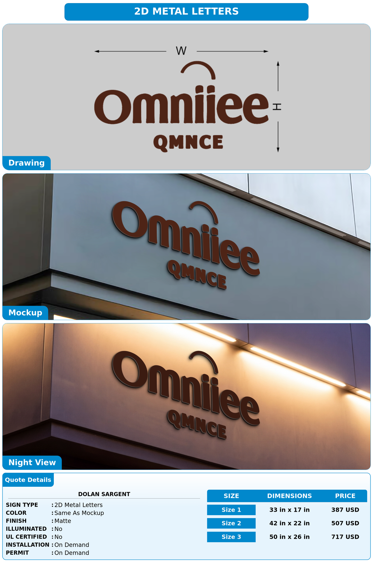 CUSTOM MOCKUP SIGN FOR Dolan Sargent