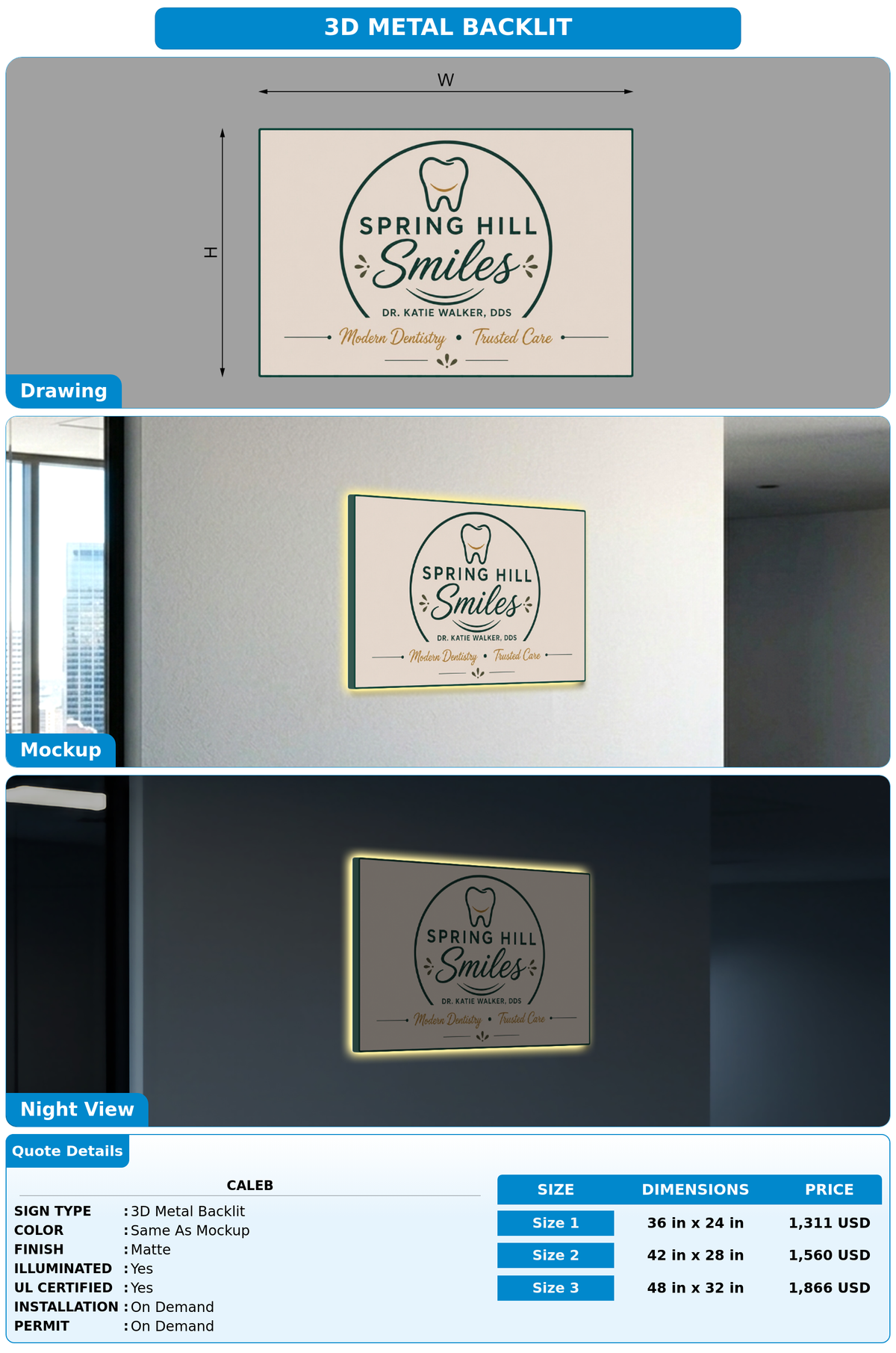CUSTOM MOCKUP SIGN FOR Caleb