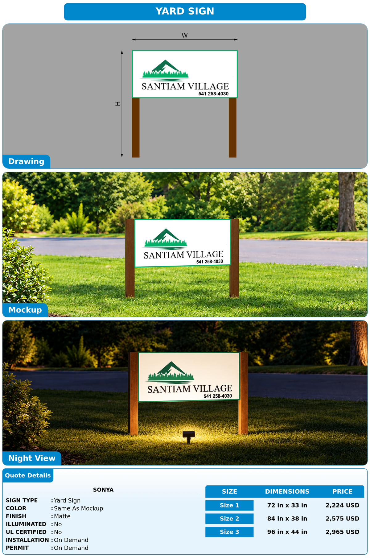 CUSTOM MOCKUP SIGN FOR Sonya