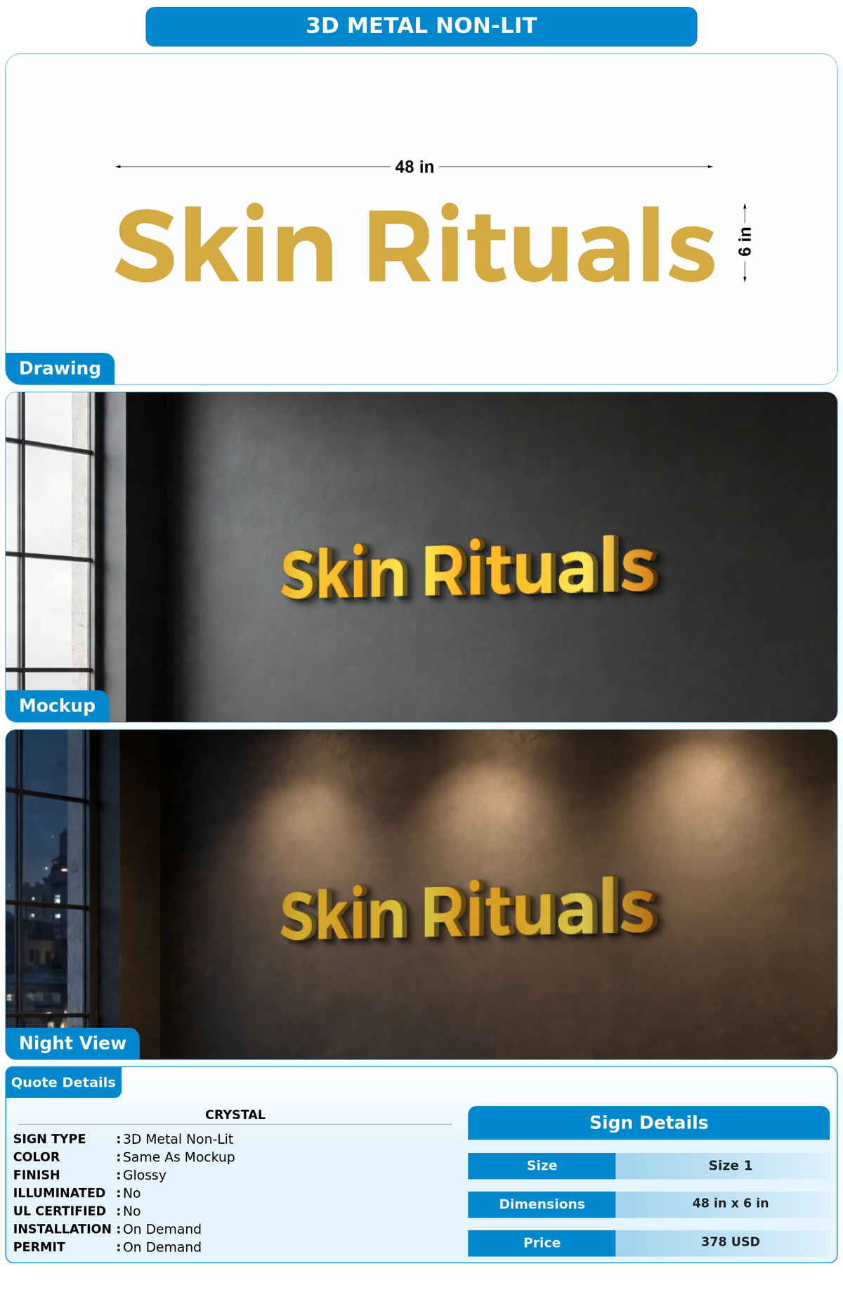 CUSTOM MOCKUP SIGN FOR Crystal