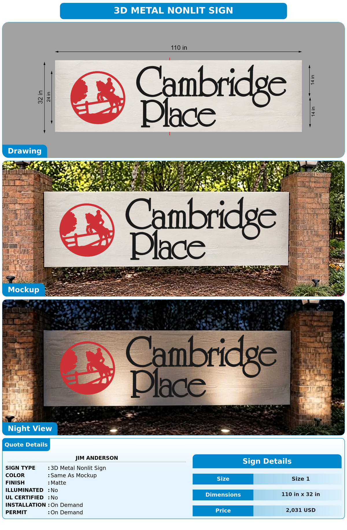 CUSTOM MOCKUP SIGN FOR Jim Anderson