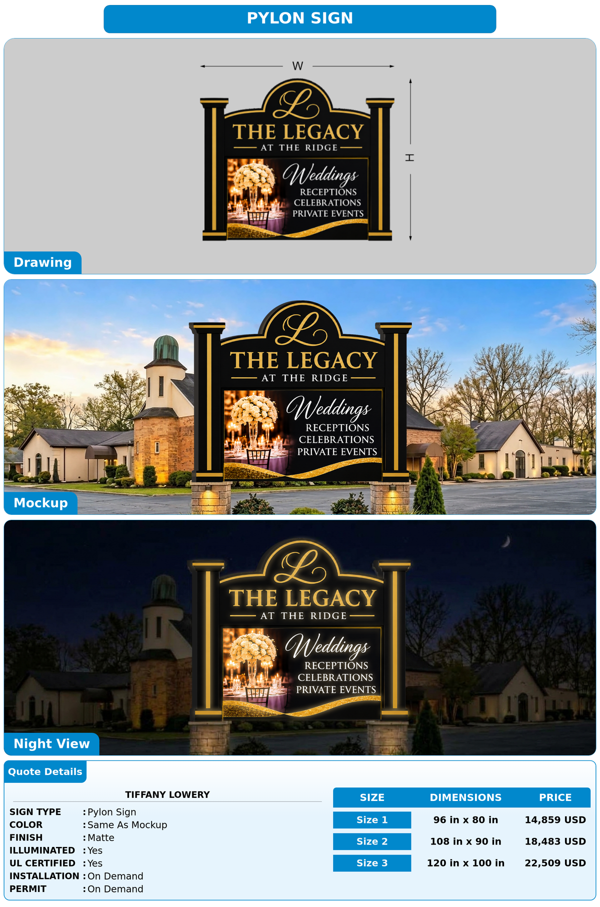 CUSTOM MOCKUP SIGN FOR Tiffany Lowery