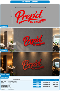CUSTOM MOCKUP SIGN FOR Zane Dimiati