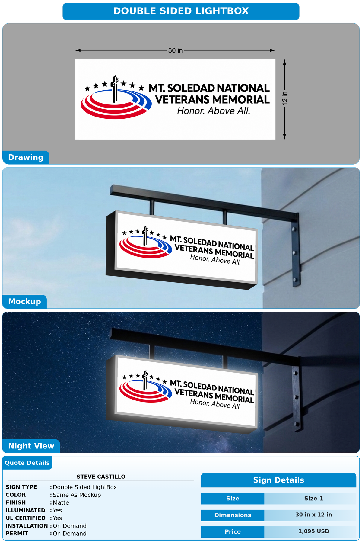CUSTOM MOCKUP SIGN FOR Steve Castillo