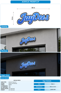 CUSTOM MOCKUP SIGN FOR Kaylin Price