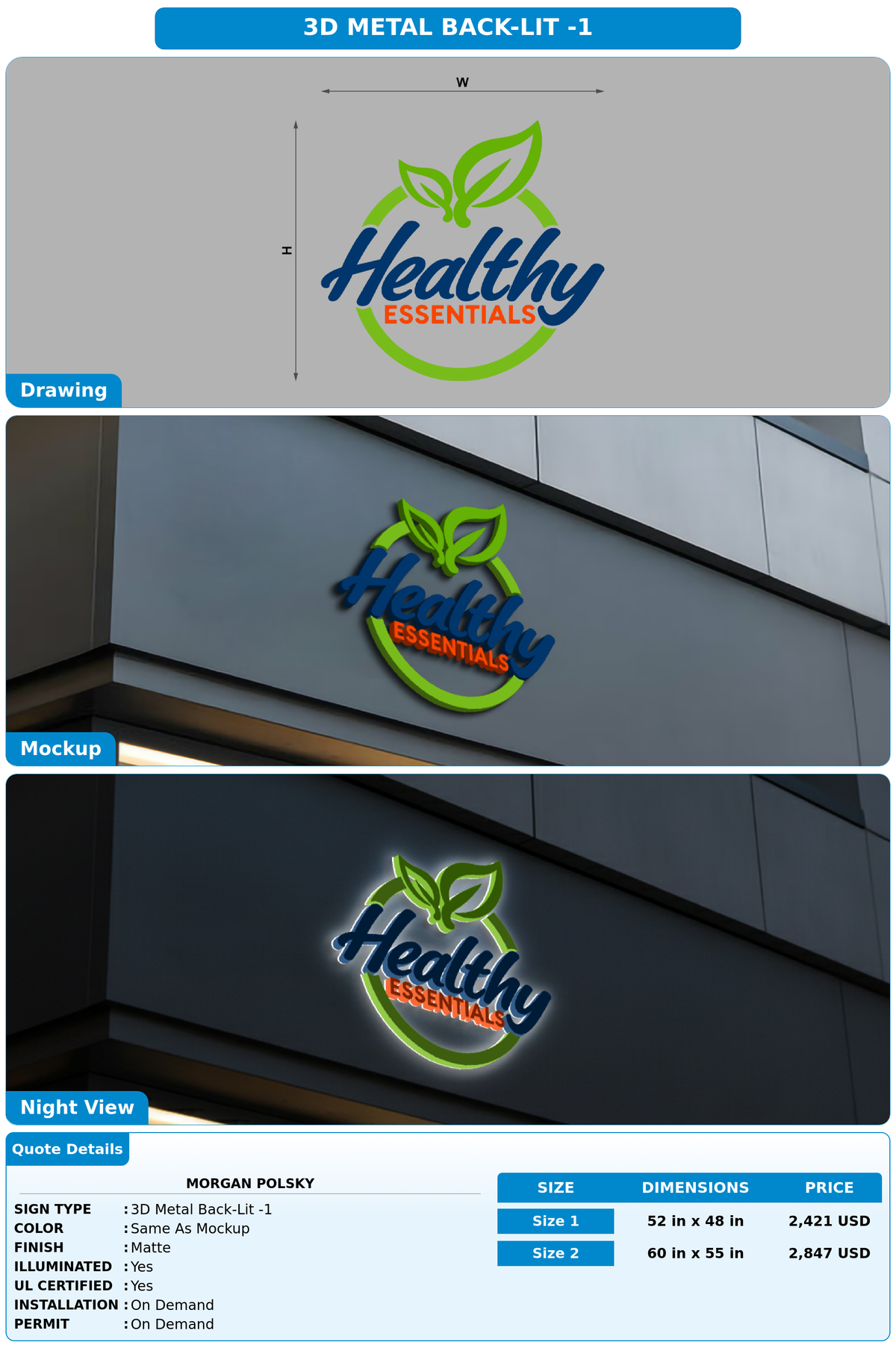 CUSTOM MOCKUP SIGN FOR Morgan Polsky