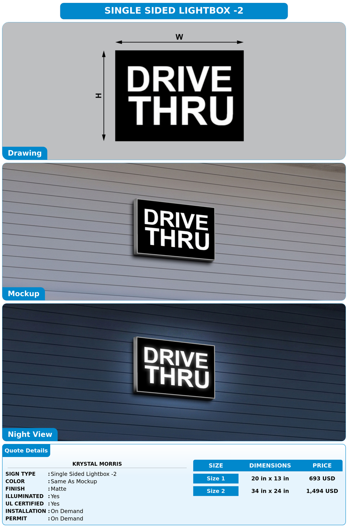 CUSTOM MOCKUP SIGN FOR Krystal Morris