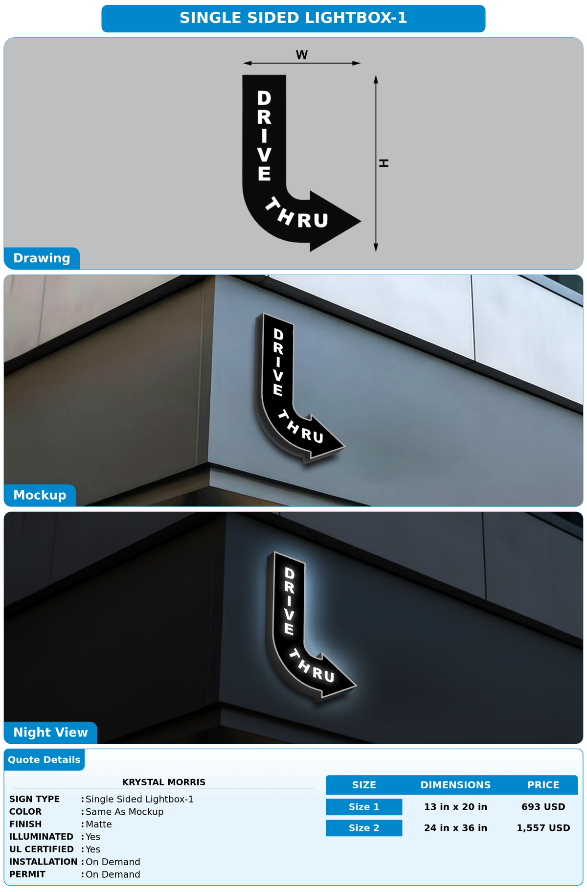 CUSTOM MOCKUP SIGN FOR Krystal Morris