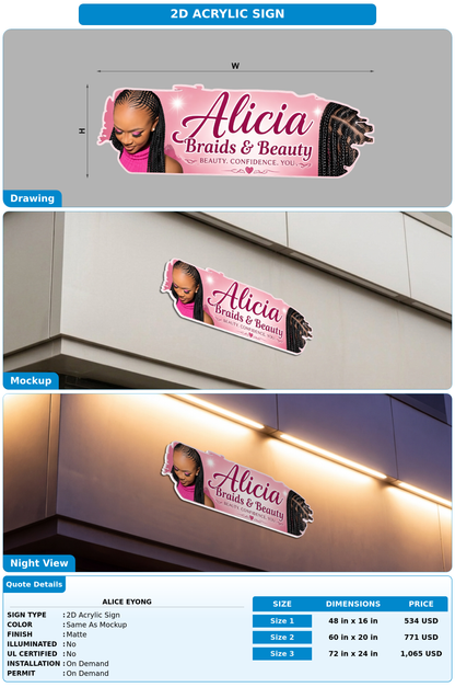 CUSTOM MOCKUP SIGN FOR Alice eyong