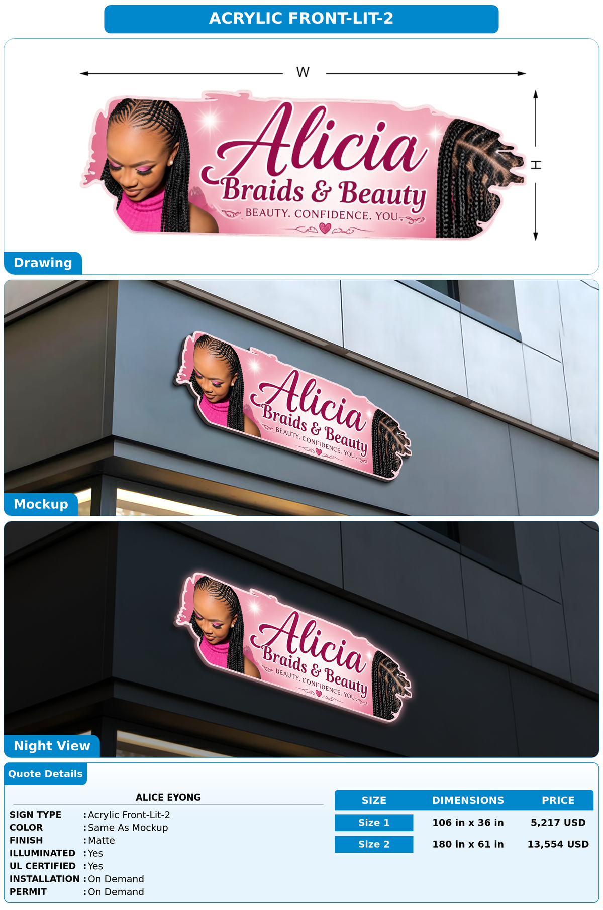 CUSTOM MOCKUP SIGN FOR Alice eyong