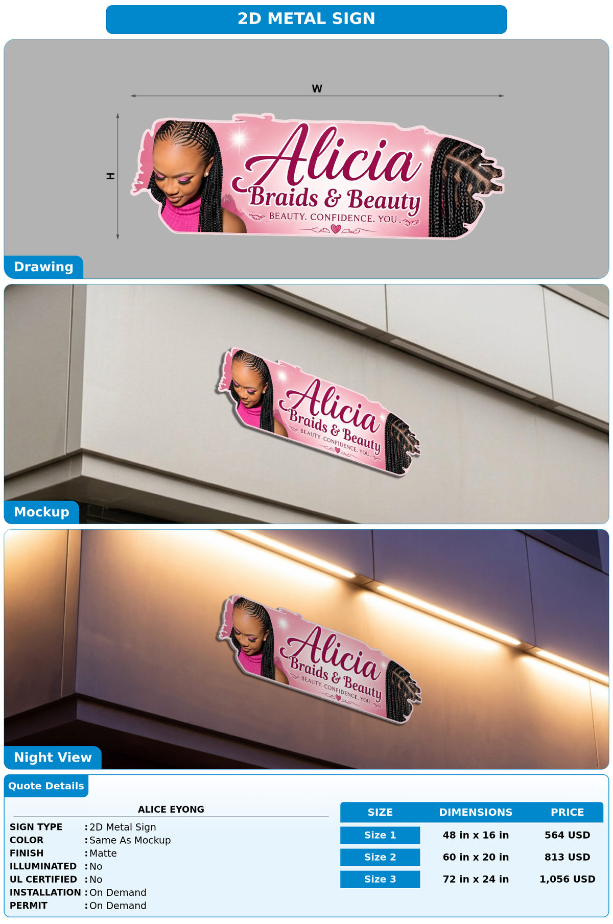 CUSTOM MOCKUP SIGN FOR Alice eyong