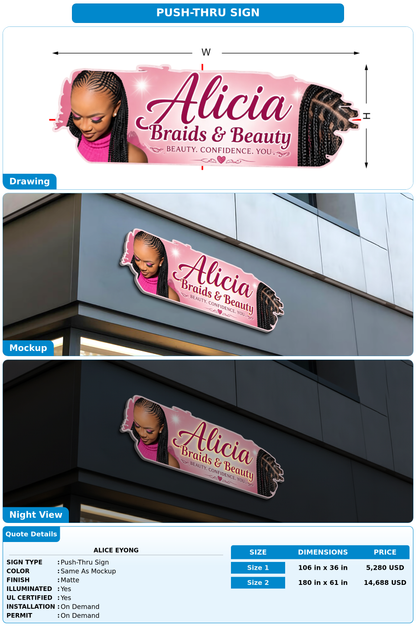 CUSTOM MOCKUP SIGN FOR Alice eyong