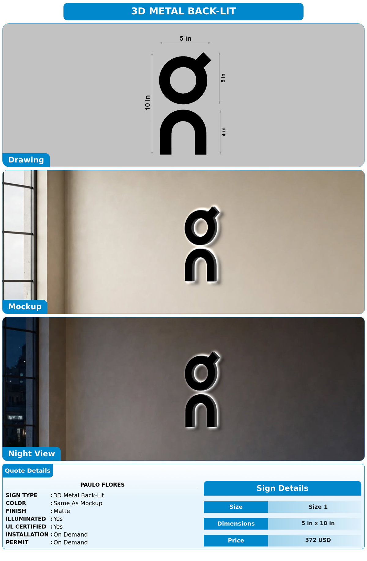 CUSTOM MOCKUP SIGN FOR Paulo Flores