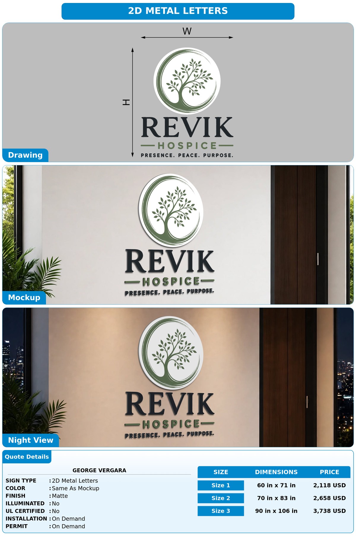 CUSTOM MOCKUP SIGN FOR George vergara