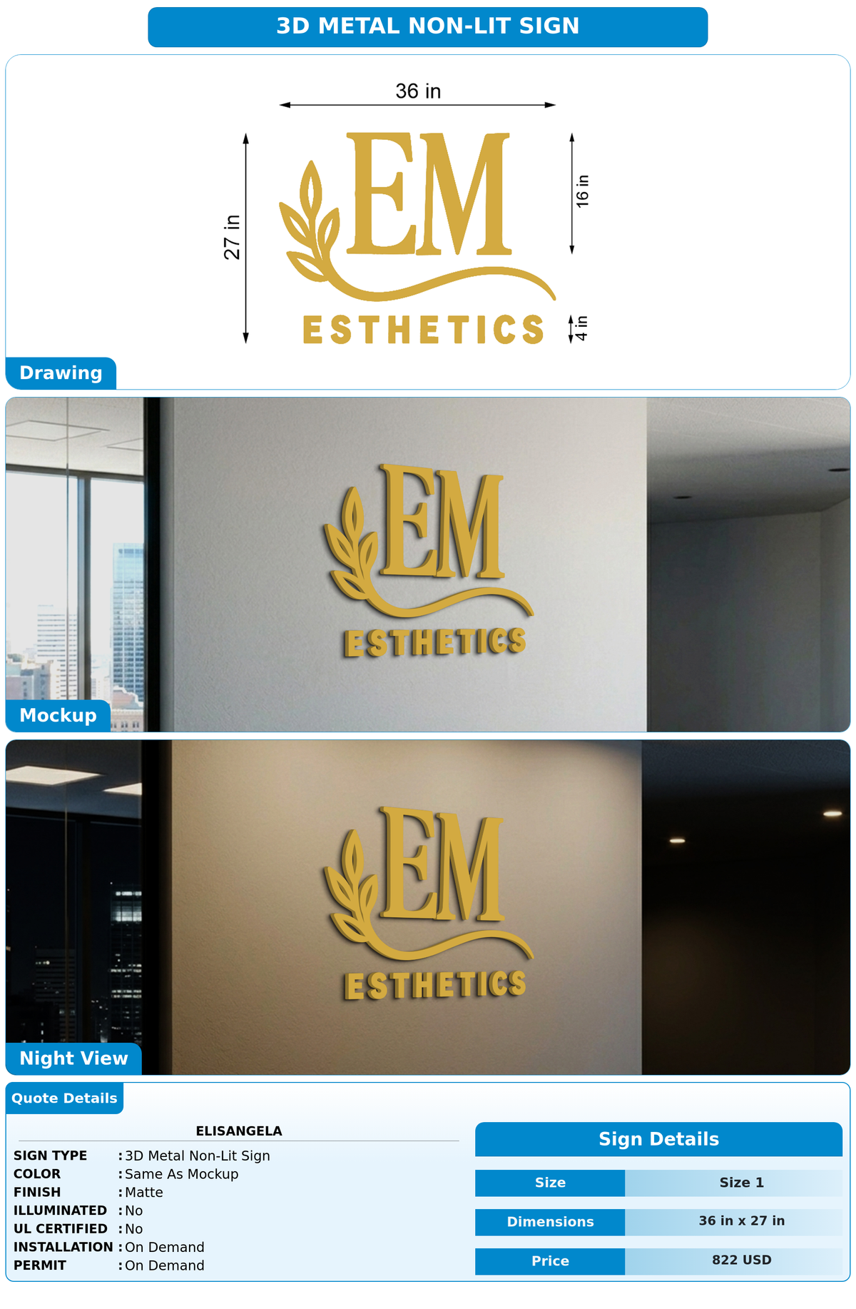 CUSTOM MOCKUP SIGN FOR elisangela
