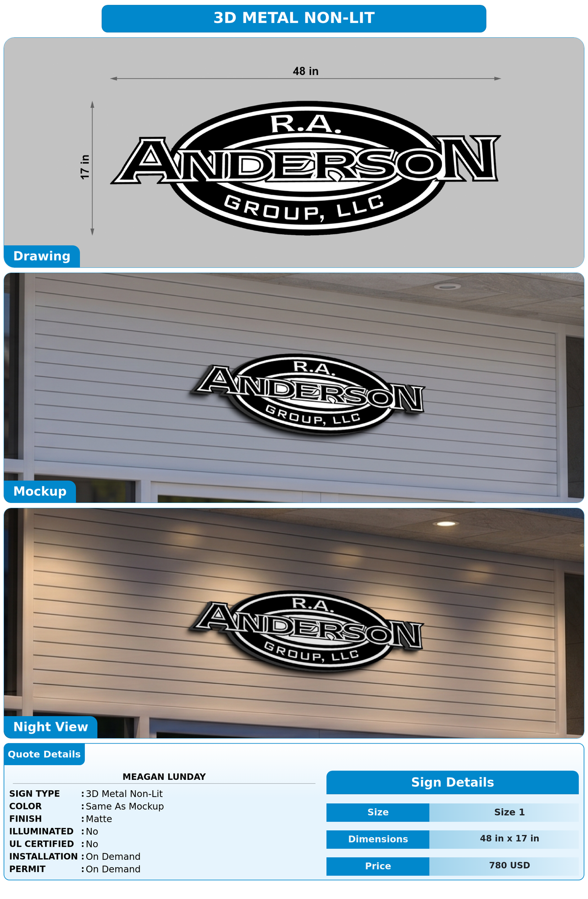 CUSTOM MOCKUP SIGN FOR meagan lunday