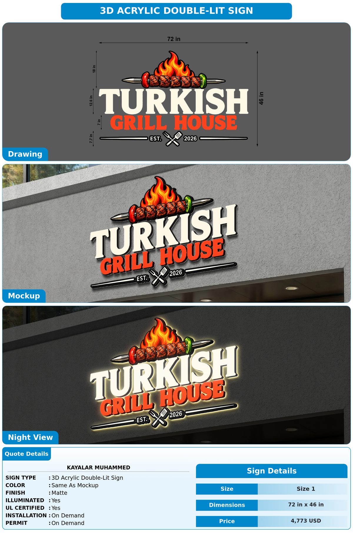 CUSTOM MOCKUP SIGN FOR Kayalar Muhammed