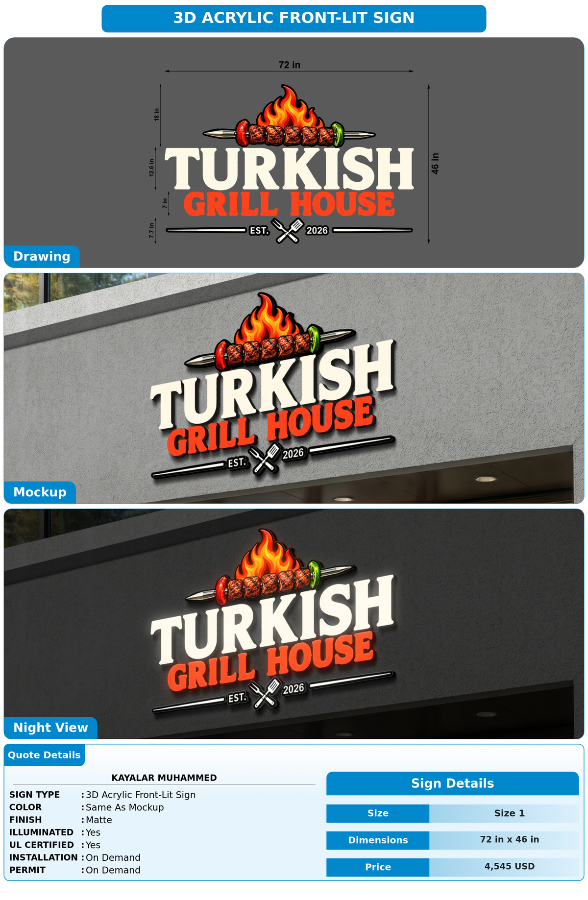 CUSTOM MOCKUP SIGN FOR Kayalar Muhammed