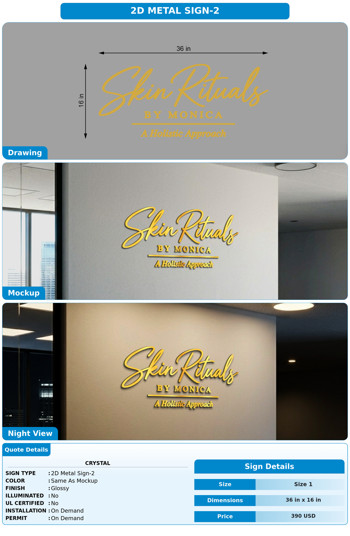 CUSTOM MOCKUP SIGN FOR Crystal
