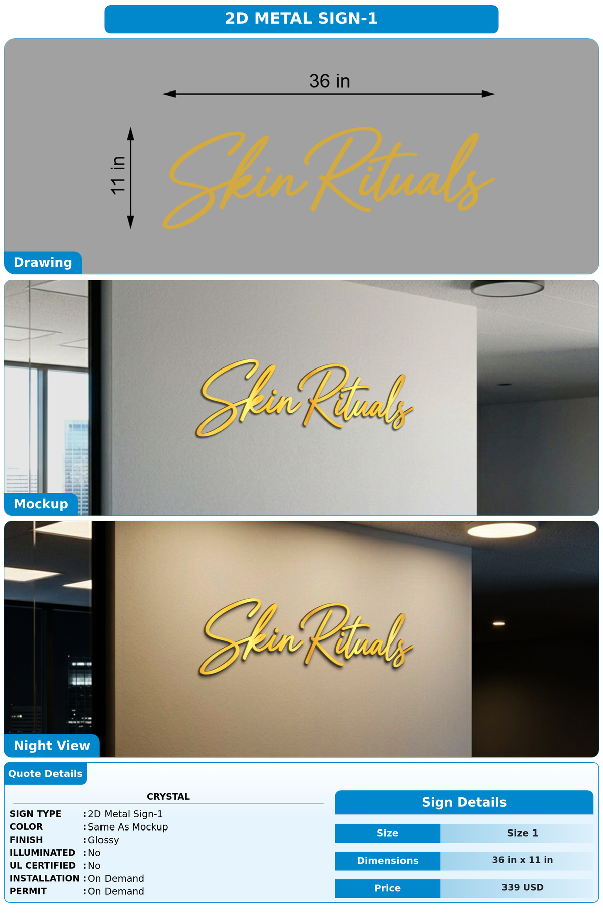 CUSTOM MOCKUP SIGN FOR Crystal