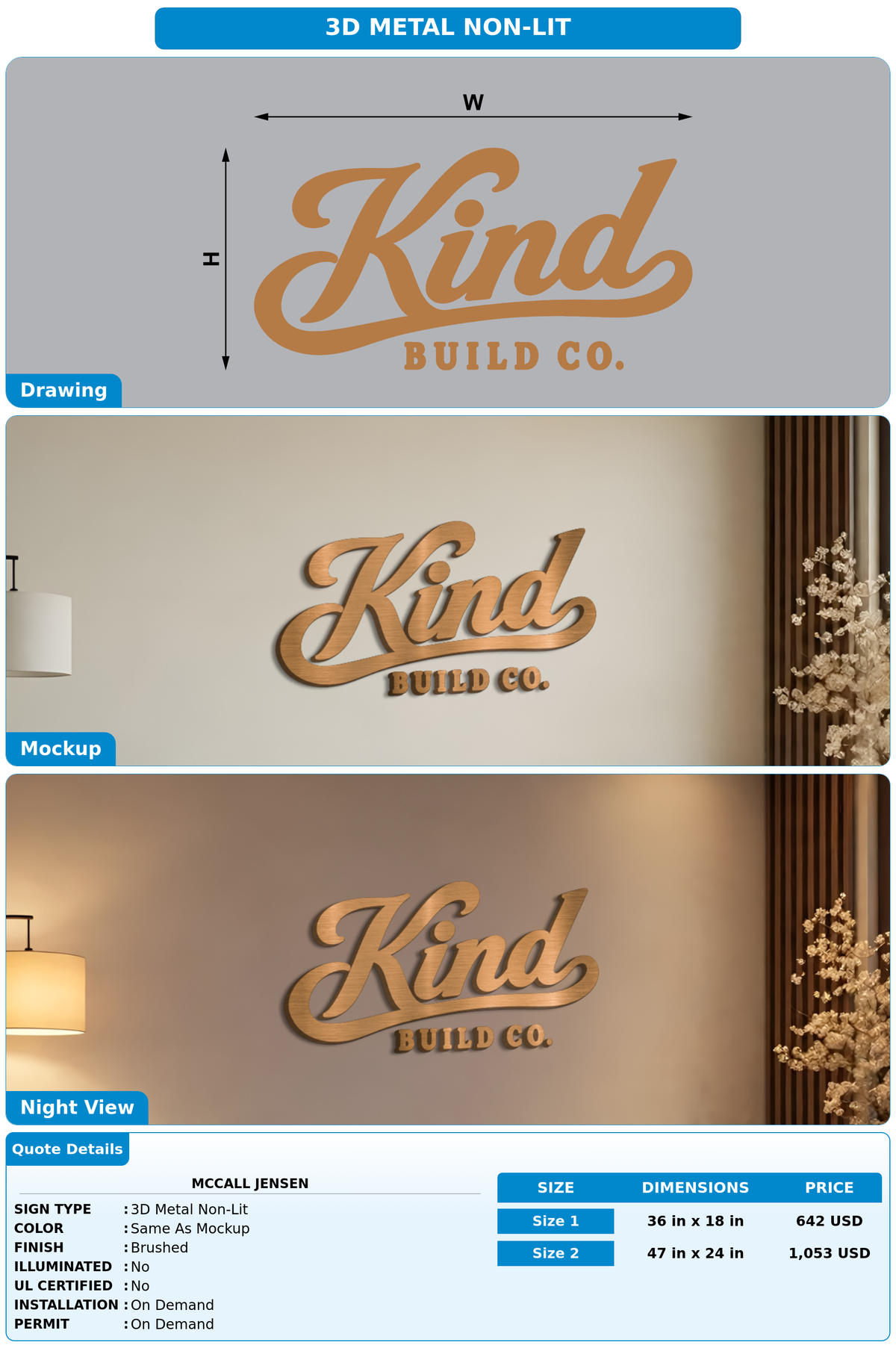 CUSTOM MOCKUP SIGN FOR McCall Jensen