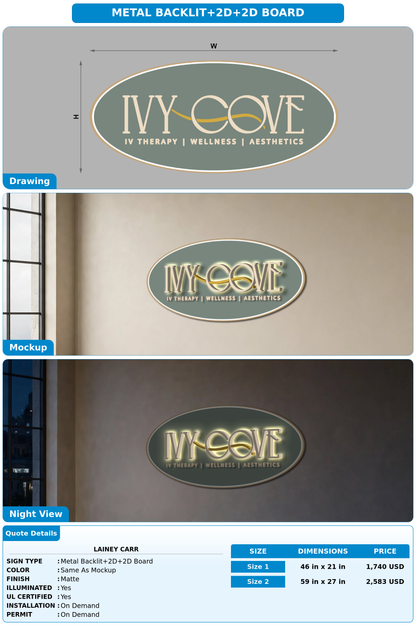 CUSTOM MOCKUP SIGN FOR Lainey Carr