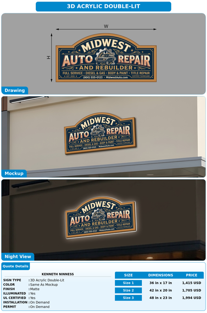 CUSTOM MOCKUP SIGN FOR Kenneth Ninness