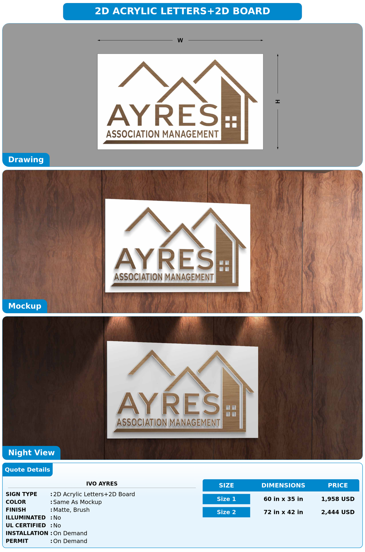 CUSTOM MOCKUP SIGN FOR Ivo ayres