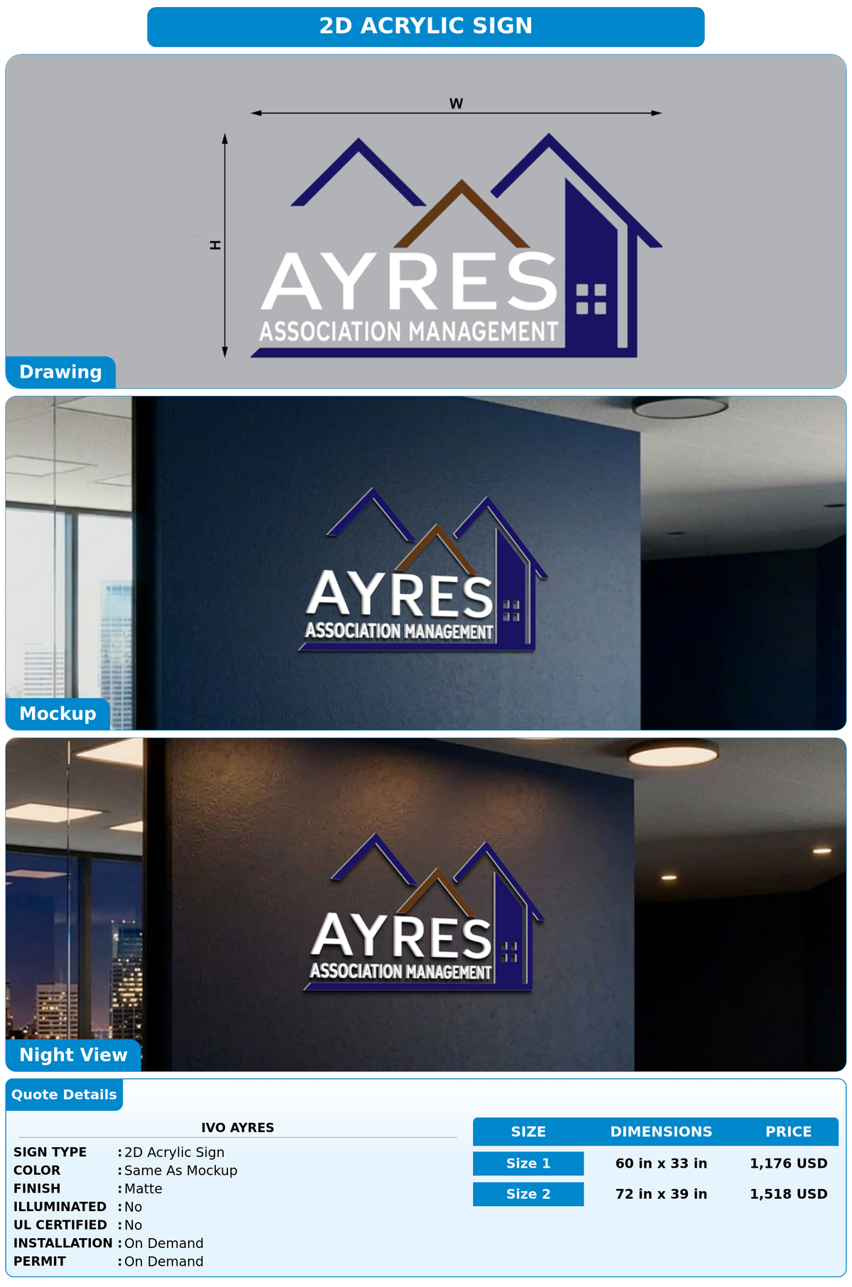 CUSTOM MOCKUP SIGN FOR Ivo ayres