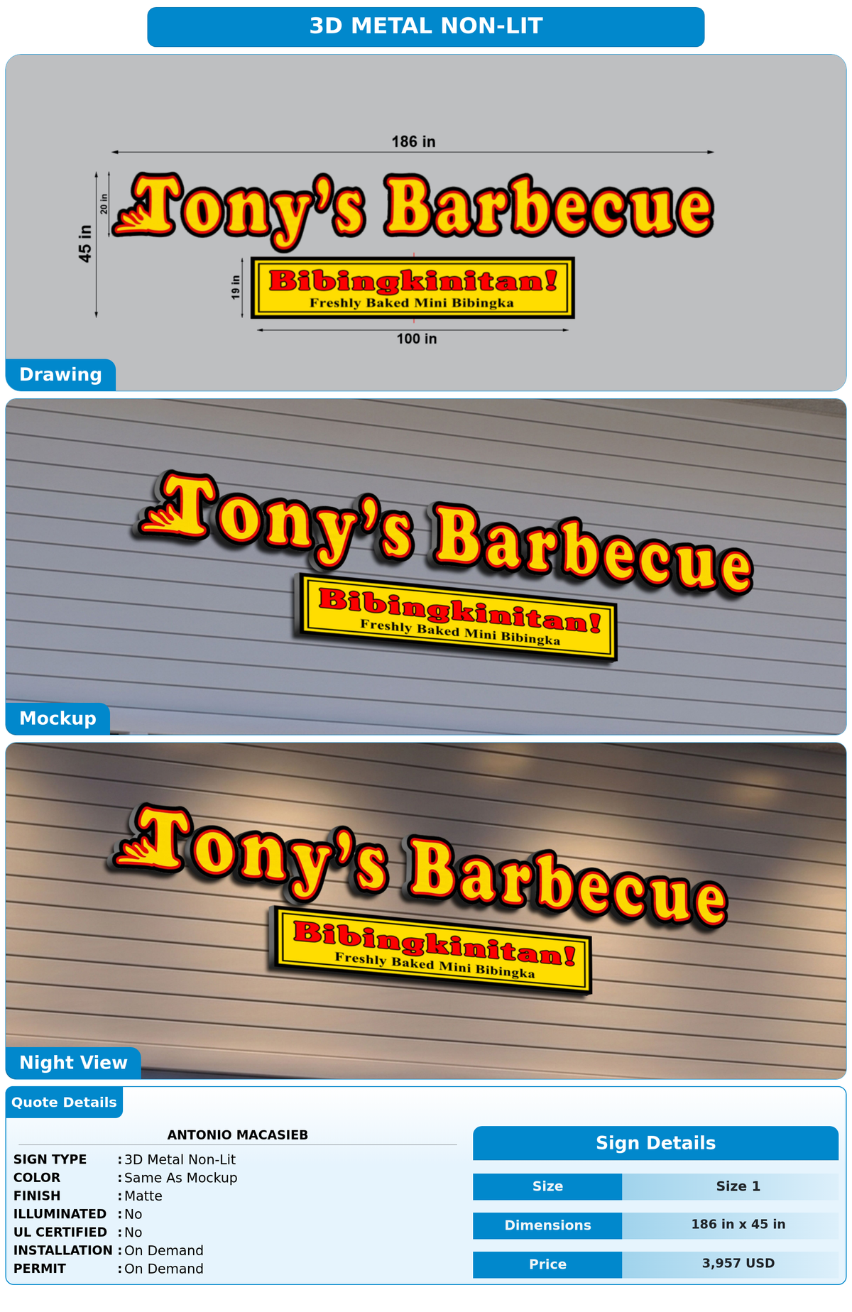 CUSTOM MOCKUP SIGN FOR Antonio Macasieb