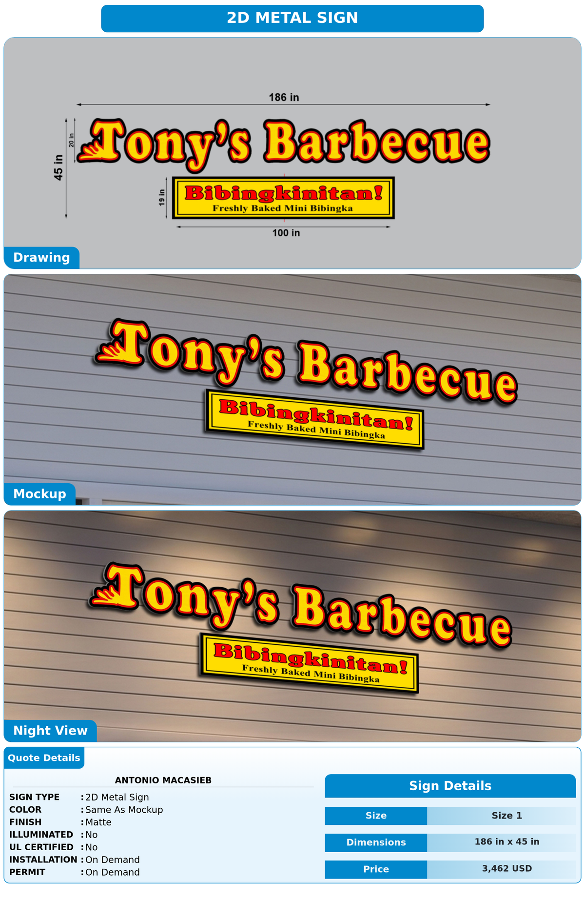 CUSTOM MOCKUP SIGN FOR Antonio Macasieb