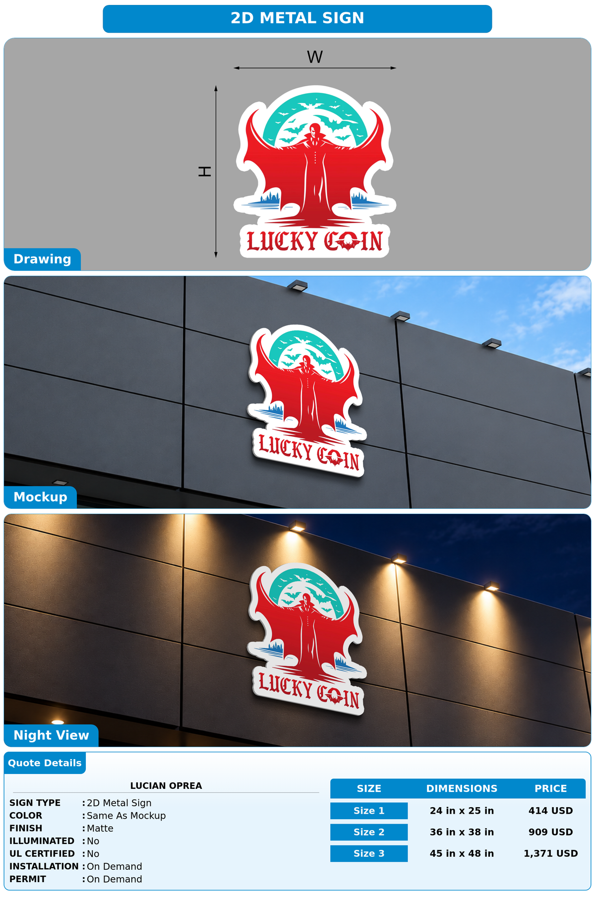CUSTOM MOCKUP SIGN FOR Lucian Oprea