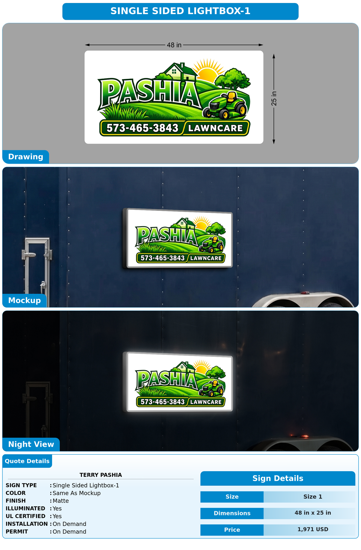 CUSTOM MOCKUP SIGN FOR Terry Pashia