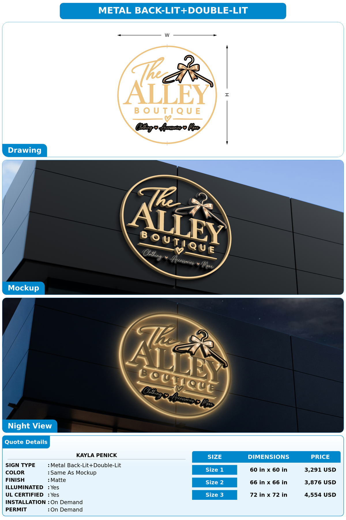 CUSTOM MOCKUP SIGN FOR Kayla Penick