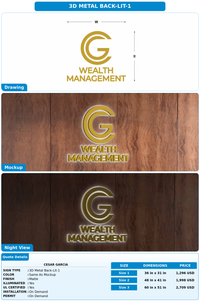 CUSTOM MOCKUP SIGN FOR Cesar Garcia
