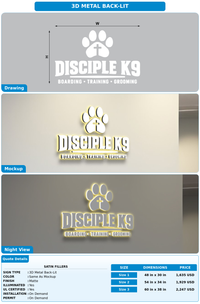 CUSTOM MOCKUP SIGN FOR Satin Fillers