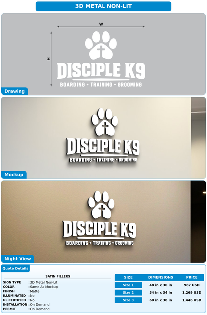 CUSTOM MOCKUP SIGN FOR Satin Fillers