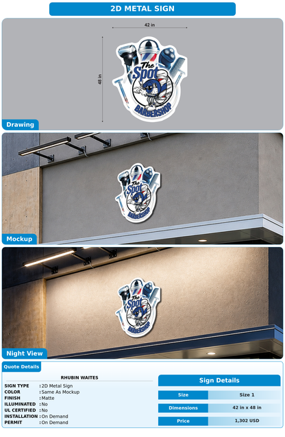 CUSTOM MOCKUP SIGN FOR Rhubin Waites