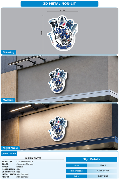 CUSTOM MOCKUP SIGN FOR Rhubin Waites