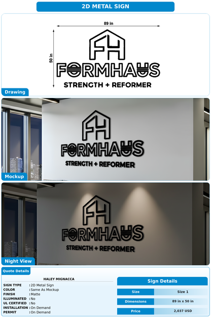 CUSTOM MOCKUP SIGN FOR Haley mignacca