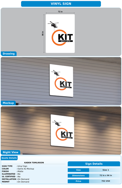 CUSTOM MOCKUP SIGN FOR Kaden Tomlinson