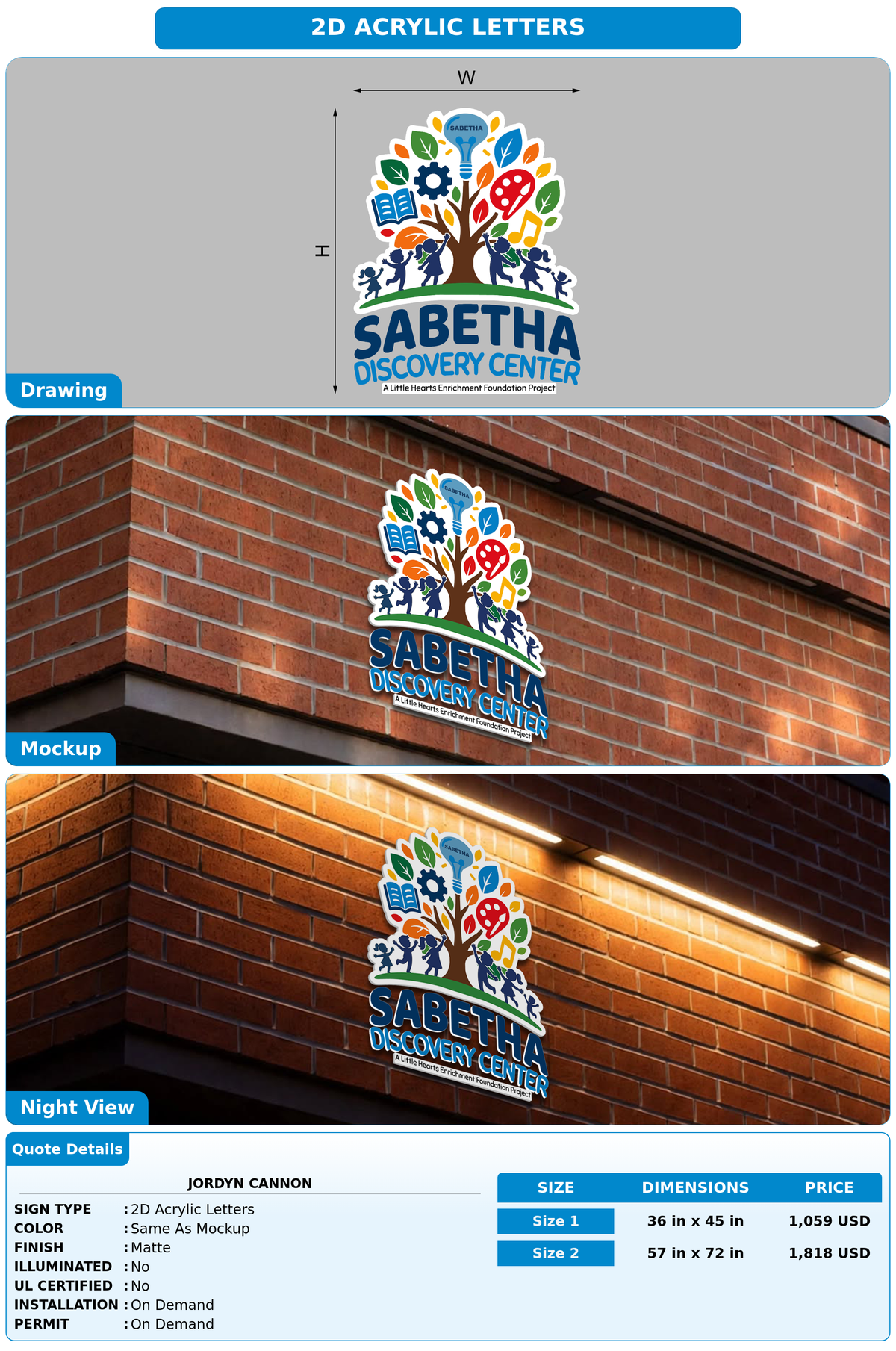 CUSTOM MOCKUP SIGN FOR Jordyn Cannon