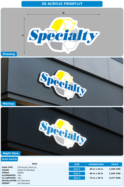CUSTOM MOCKUP SIGN FOR Nick