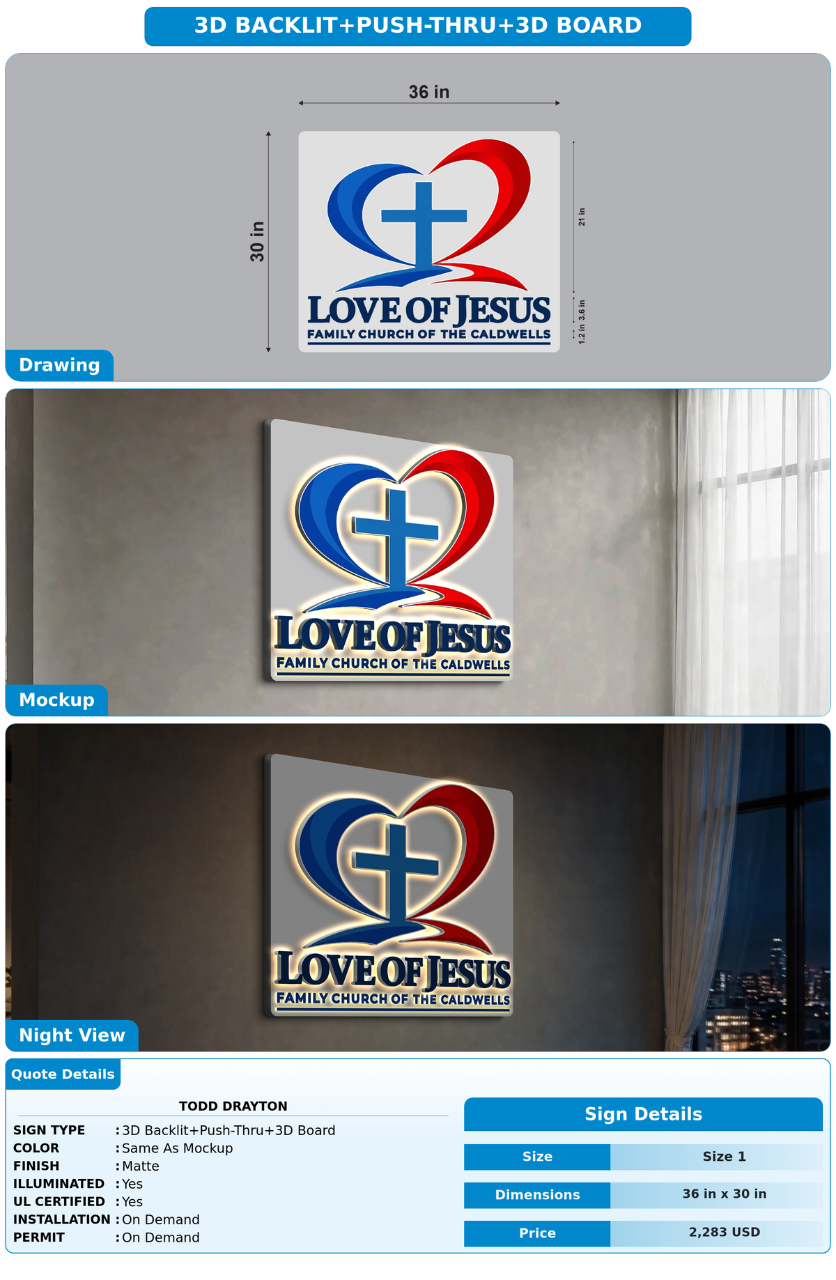 CUSTOM MOCKUP SIGN FOR Todd Drayton