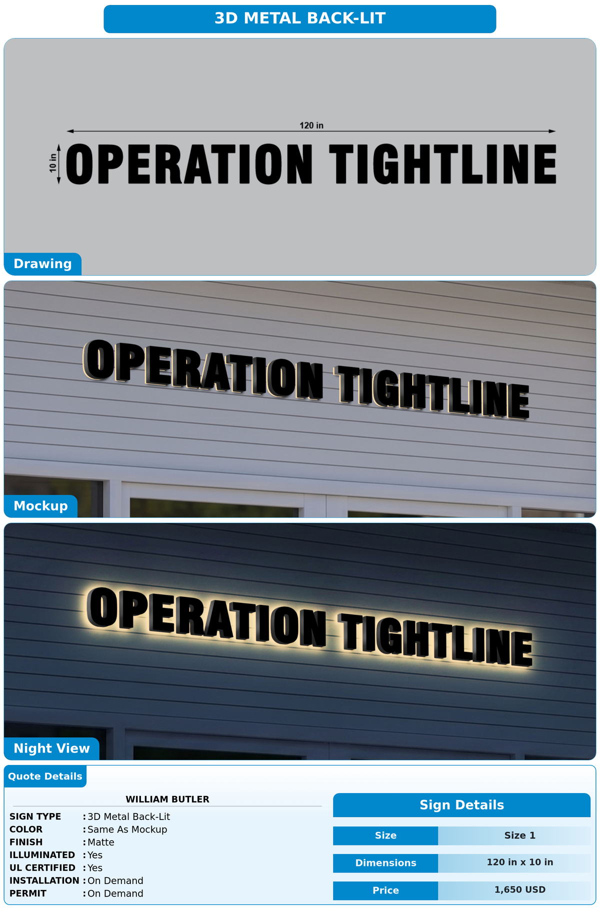 CUSTOM MOCKUP SIGN FOR William Butler