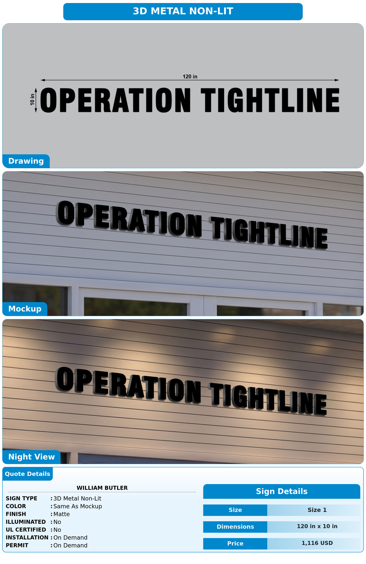 CUSTOM MOCKUP SIGN FOR William Butler