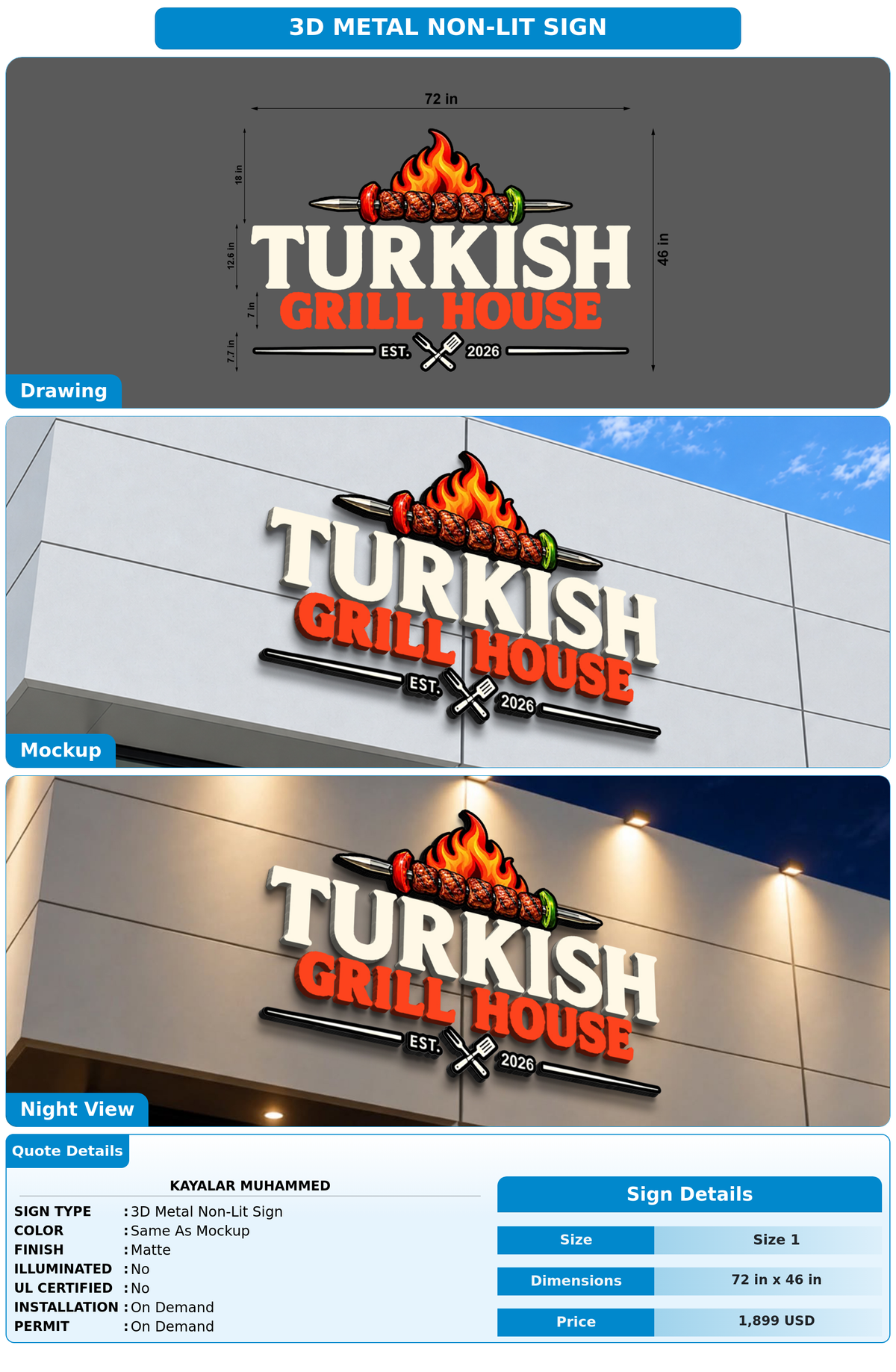 CUSTOM MOCKUP SIGN FOR Kayalar Muhammed