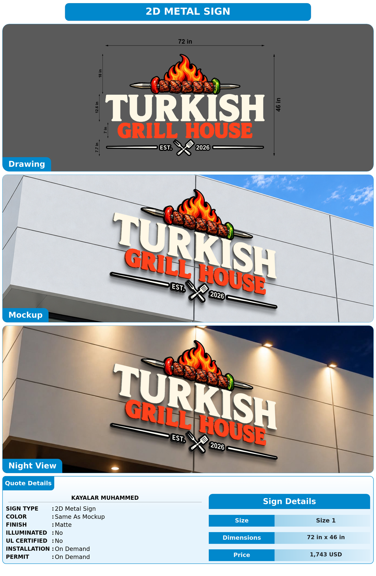 CUSTOM MOCKUP SIGN FOR Kayalar Muhammed