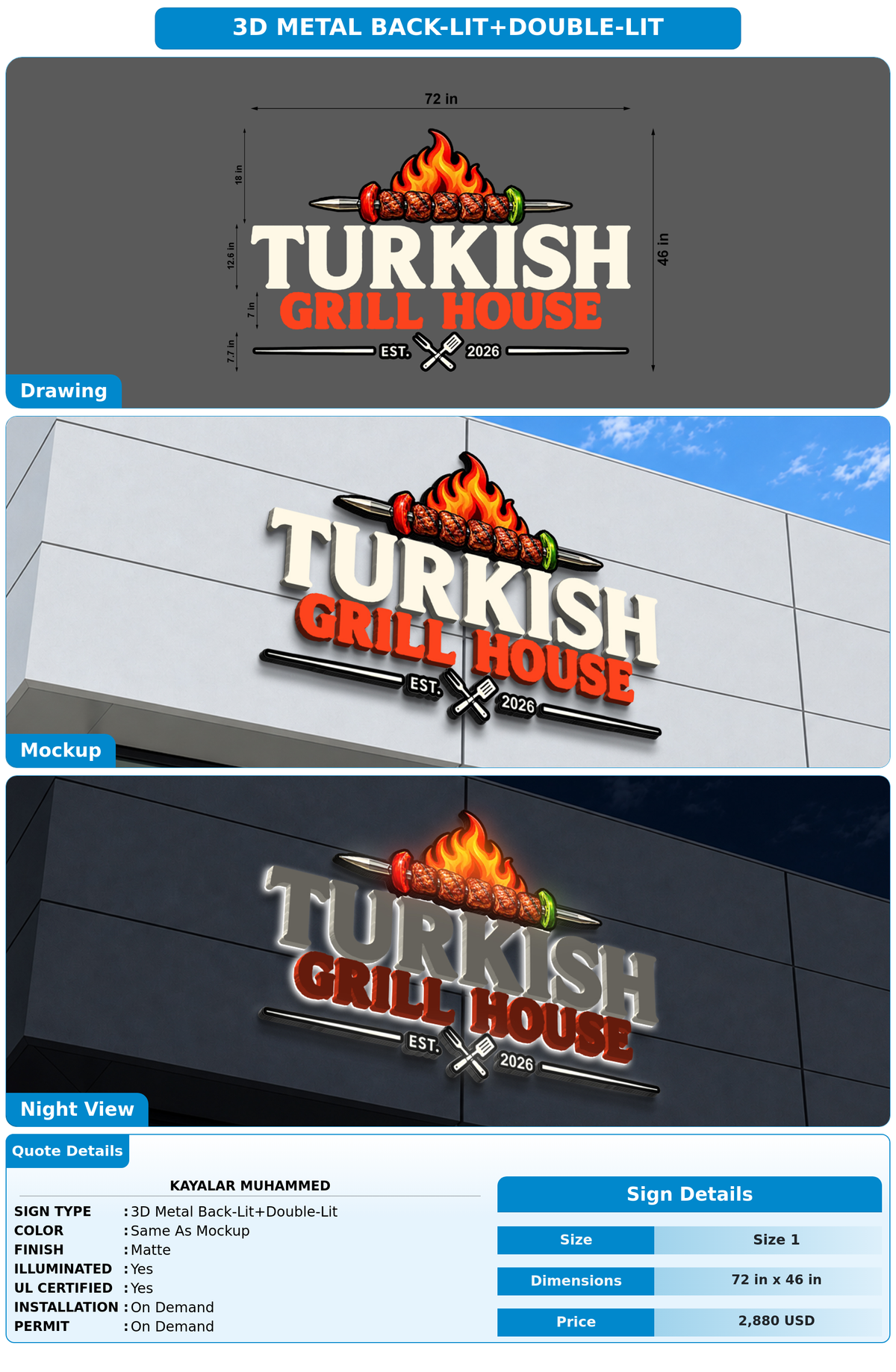 CUSTOM MOCKUP SIGN FOR Kayalar Muhammed